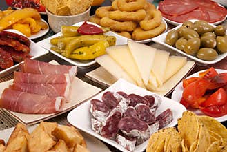 Various Spanish tapas