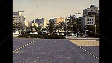 Tel Aviv city square in 1970s