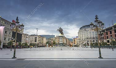 Monument of Alexander the Great in Skopje, Republic of Macedonia