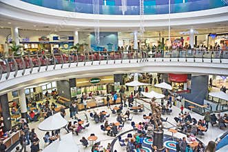 Shopping Center with restaurants.