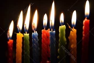 Lighted candles