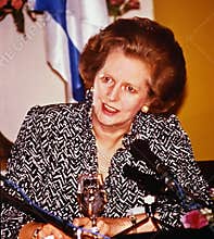Margaret Thatcher at a 1986 Press Conference in Jerusalem