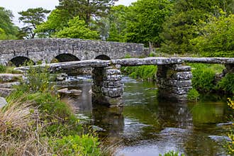 Old stone bridges in Dartmoor.