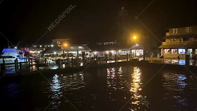 Ocean Beach Fire Island on Sunday night of Labor Day weekend in the rain