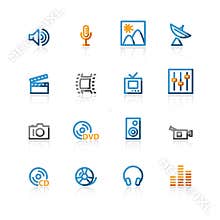 Contour media icons