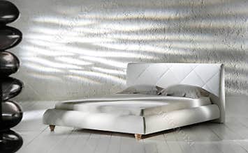 White minimalist bedroom