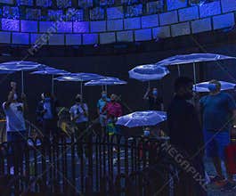 Dubai, UAE - 12.13.2021 - Sustainability district of Expo 2020. Netherlands pavilion. Event