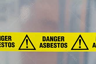 Asbestos warning sign