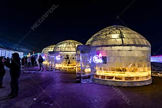 Igloo Hotpot Restaurant-China Changchun Automobile Ice and Snow Carnival