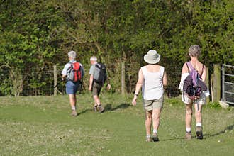 Senior people walking