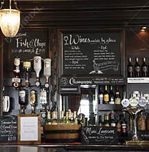 Inside view of a english pub