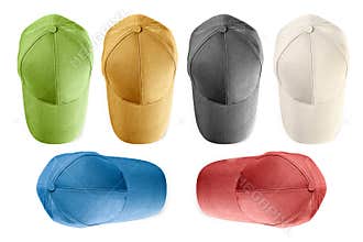 Baseball caps isolated