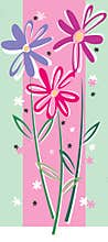 Card with rose flowers