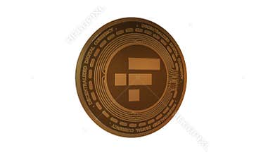 3D Rotating FTX Token FTT Cryptocurrency Coin Seamless Looping Animation