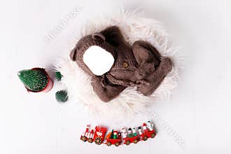 Digital background for newborn photography. Holidays, chrismtas, new year. Insert your own face