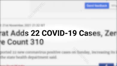 Covid-19 animated headline of news outlets around world, coronavirus, quarantine