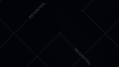 Emergency lights flashing on ambulance car at night. Car with open door