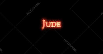 Jude written with fire. Loop