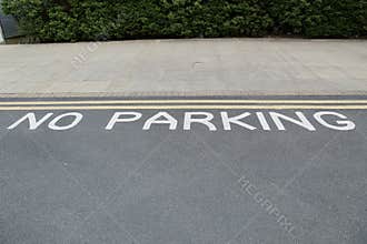 No Parking Double Yellow Lines