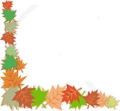 Fall leaves border