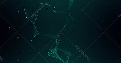 4k animated abstract grey plexus dot and 3d line connect background.
