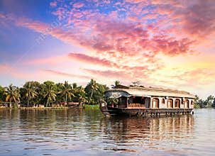 House boat in backwaters