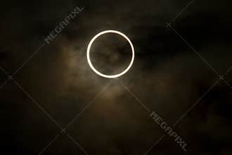 Tokyo, Japan - May 21: Annular eclipse