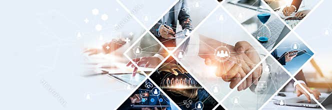 .Global business structure of networking. Analysis and data exchange customer connection, HR recruitment and global outsourcing,