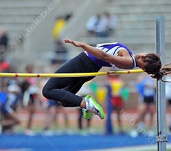 2012 Track - Female college high jumper