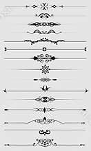 Vintage text dividers set