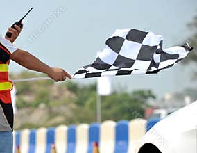 Checkered racing flag