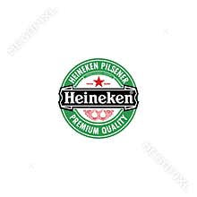 Heineken logo editorial illustrative on white background
