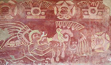 Painted interior of temple in Teotihuacan.