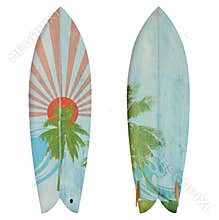Vintage wood fish board surfboard