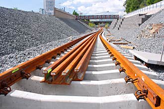 Metro railway construction site