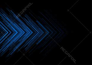 Blue minimal arrows abstract futuristic tech background