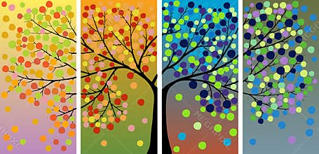 Four season tree decoration