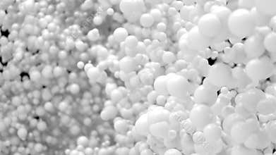 Bubble Burst - white foaming balls balloons spheres explosion alpha channel