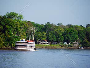 Boat in Amazon river