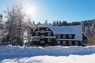 The beautiful Chalet Serlissky Mlyn located in the Eagle Mountains, near to the famous ski resort of Destne v Orlickych horach