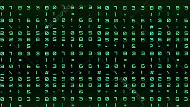 Abstract background of computing technology animated numbers artificial intelligence