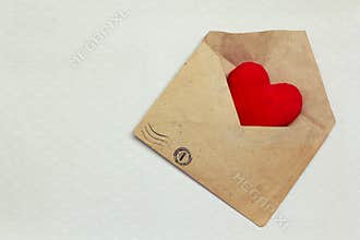 Vintage Open Envelope with Soft Hearth Inside