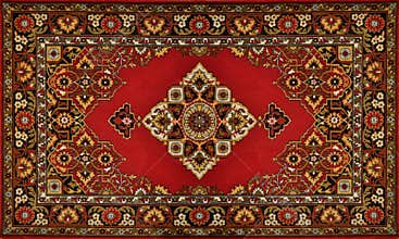 Red Ornate Traditional Carpet Texture