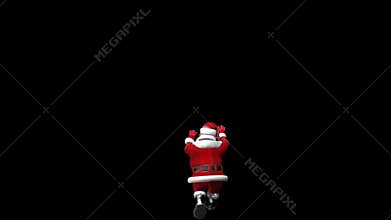 Santa Claus climbing on a ladder, Luma Matte