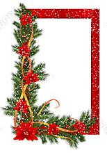 Christmas frame, cdr vector