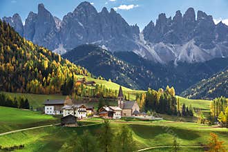 Santa Maddalena village, Italy, Europe