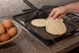 Home made colombian arepas