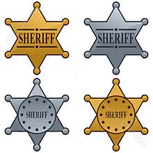 Sheriff Star Badge Set