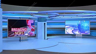 Virtual News Studio Background Loop