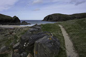 Sandy path at Dail Beag beach, Isle of Lewis